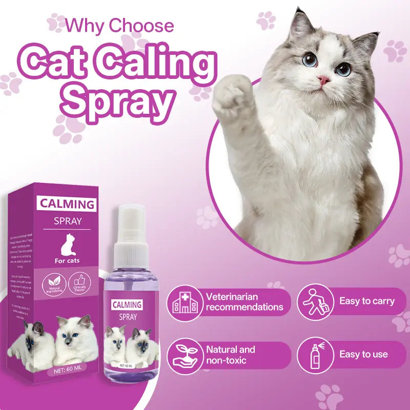 Cat Calming Spray—Contains Soothing Pheromones, Suitable for Use at Home and While Traveling—Relieves Anxiety in Cats during Travel and at Home—Travel-Sized Diffuser Refill #Summervibes