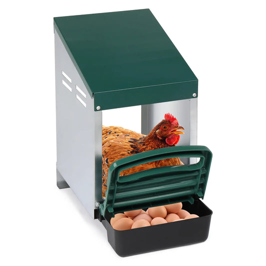 REBUYHOME 1/2/3/8 Compartment Roll Out Chicken Nesting Box with Plastic Basket, Egg Laying Box for Chicken Coop, Green,Litter Box,Summervibes,Petlovers Summervibes