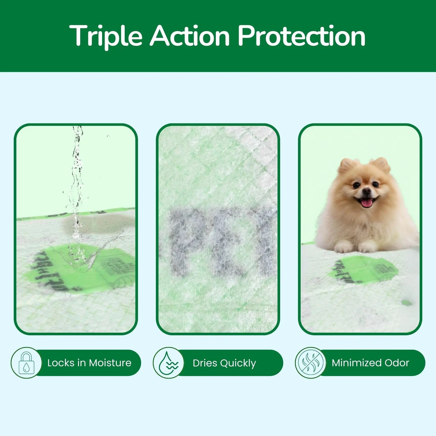Pet N Pet 50-Count Puppy Training Pads – 48% USDA Certified Plant-Based, Unscented, Super Absorbent, and Leak-Proof