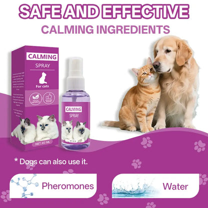 Cat Calming Spray—Contains Soothing Pheromones, Suitable for Use at Home and While Traveling—Relieves Anxiety in Cats during Travel and at Home—Travel-Sized Diffuser Refill #Summervibes