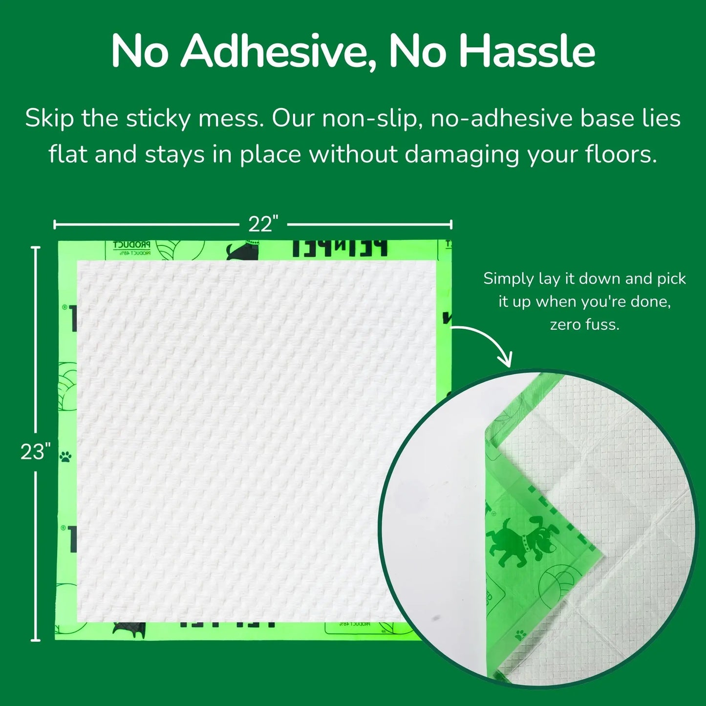 Pet N Pet 50-Count Puppy Training Pads – 48% USDA Certified Plant-Based, Unscented, Super Absorbent, and Leak-Proof