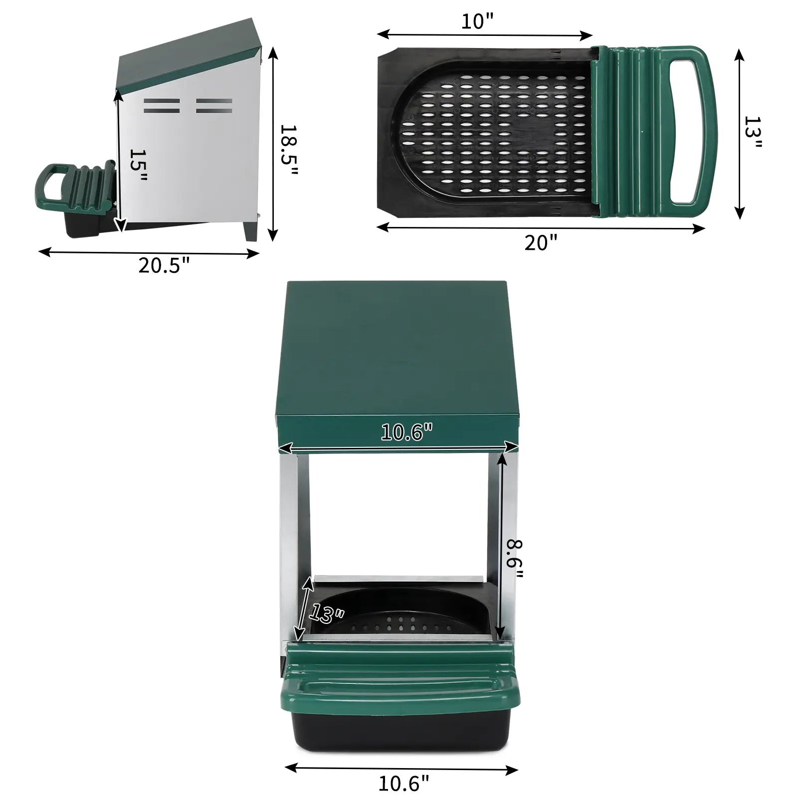 REBUYHOME 1/2/3/8 Compartment Roll Out Chicken Nesting Box with Plastic Basket, Egg Laying Box for Chicken Coop, Green,Litter Box,Summervibes,Petlovers Summervibes